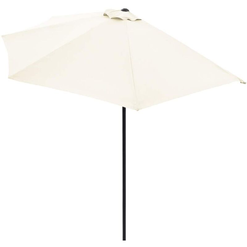 foto del prodotto fraschetti ombrellone da esterno a mezzaluna struttura in alluminio beige 300x150x250 cm