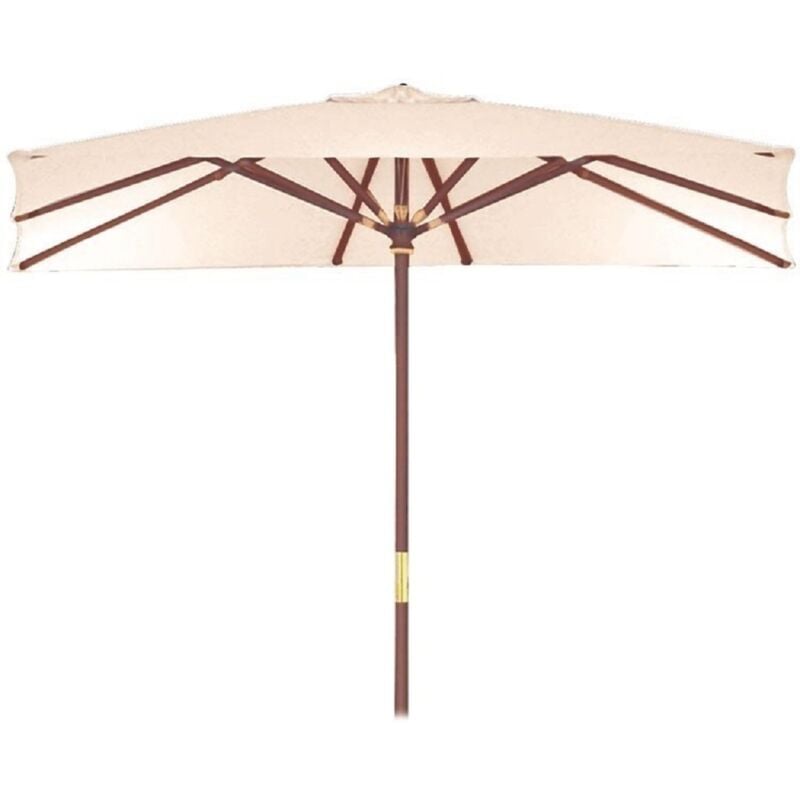 foto del prodotto fraschetti ombrellone per esterno in legno nijatoo rettangolare beige 300x400cm sun top garden deluxe collection