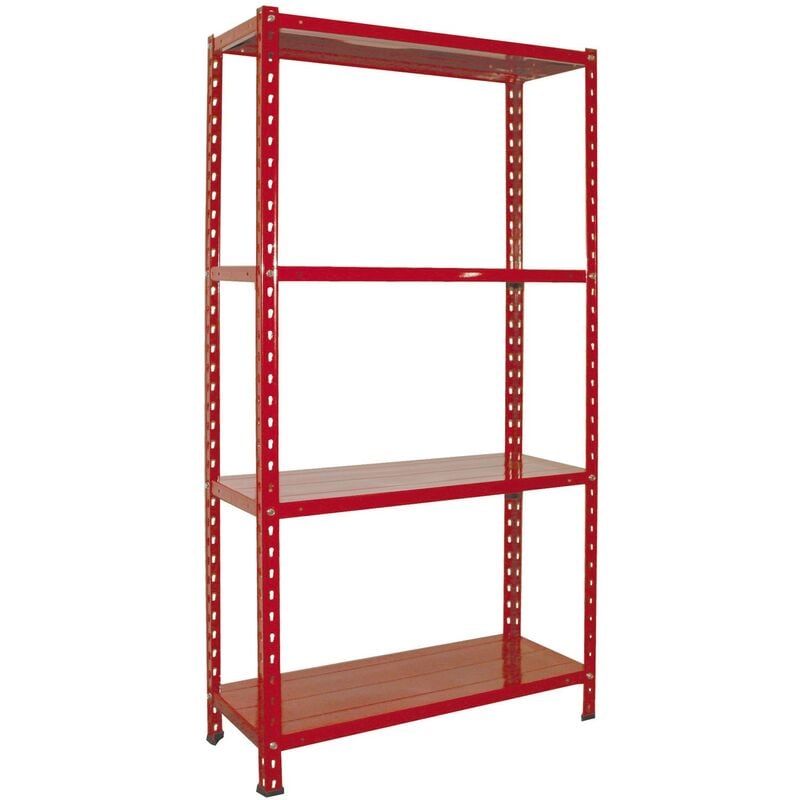 foto del prodotto fraschetti scaffale in metallo resistente con 4 ripiani 75x30x150 cm red