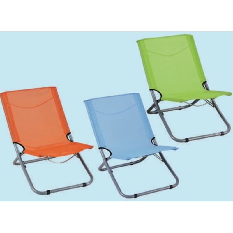 foto del prodotto fraschetti - sedia spiaggia pieghevole celeste spiaggina