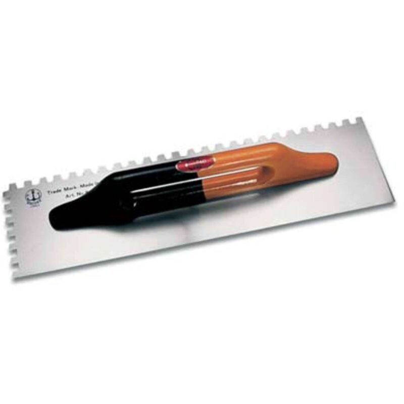 foto del prodotto frattazzo acciaio dentato tedesco 814 d ancora base legno dx d.mm 10x10 mm 140x480 1 pezzo