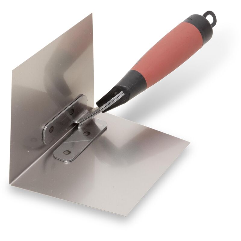 foto del prodotto frattazzo ad angolo interno marshalltown sottile con manico durasoft, in acciaio inox, per muratori a secco e stuccatori, dimensioni 127x95 mm