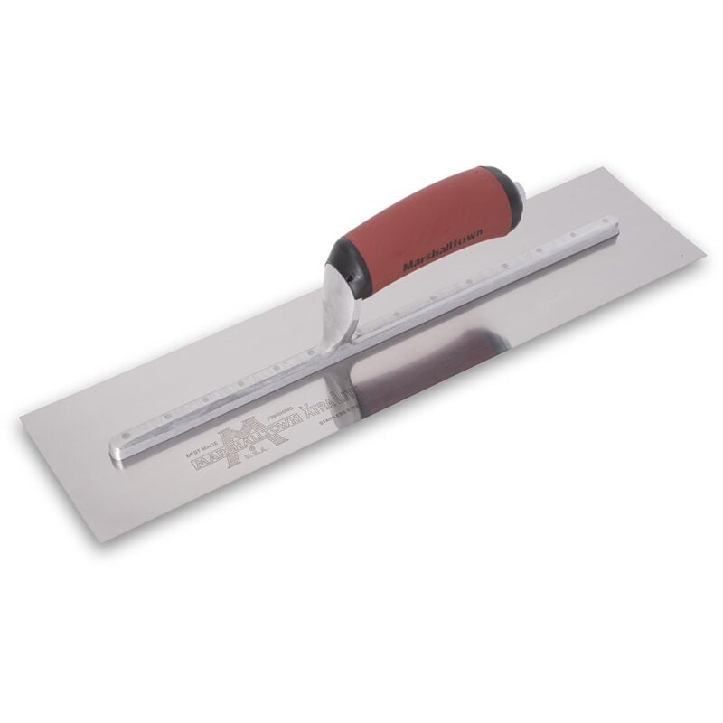 foto del prodotto frattazzo per lisciare i muri a secco, frattazzo per intonacatura in acciaio inossidabile con manico durasoft, dimensioni 508x127 mm, argento