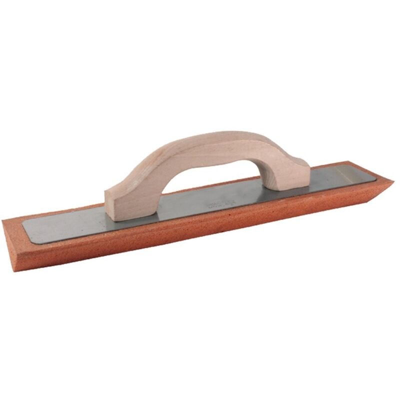 foto del prodotto frattone in gomma spugna angolare con manico in legno 7 x 35 cm