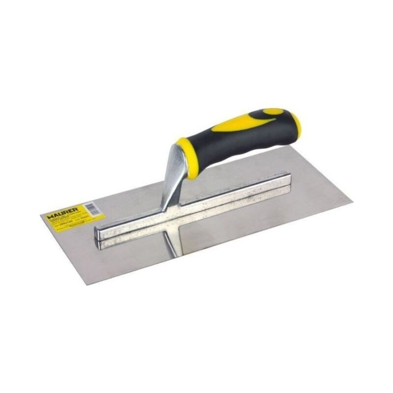foto del prodotto frattone liscio inox c manico gomma 28x12 cm