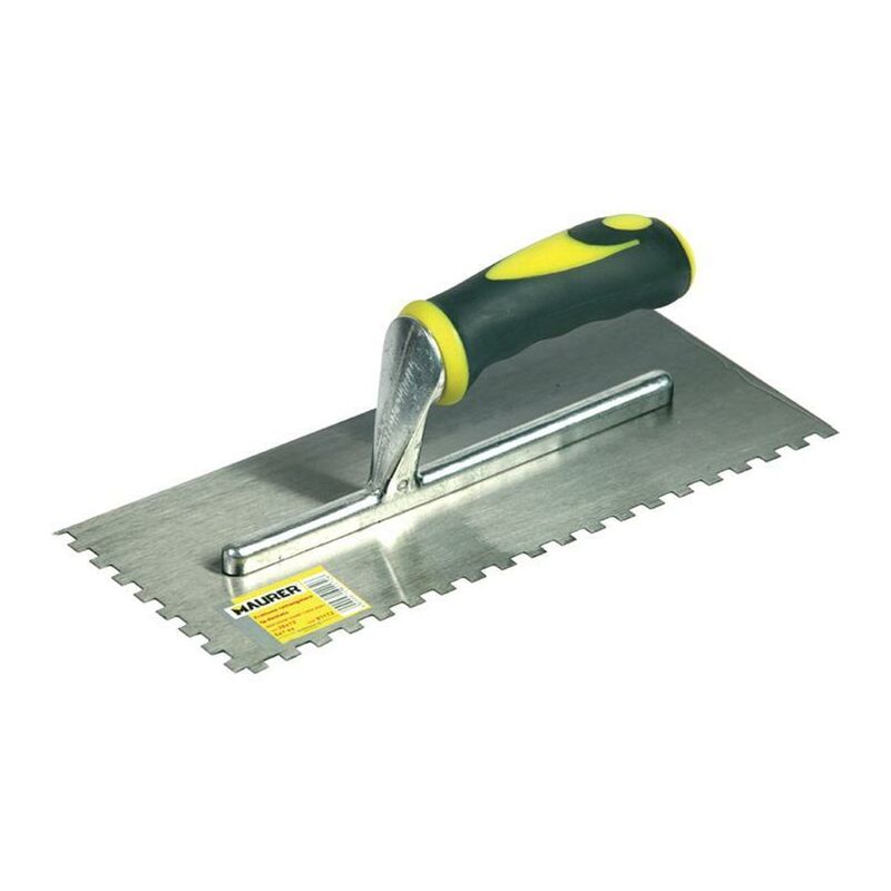 foto del prodotto frattone maurer acciaio m gomma 280x120mm dente 5x 7 sx