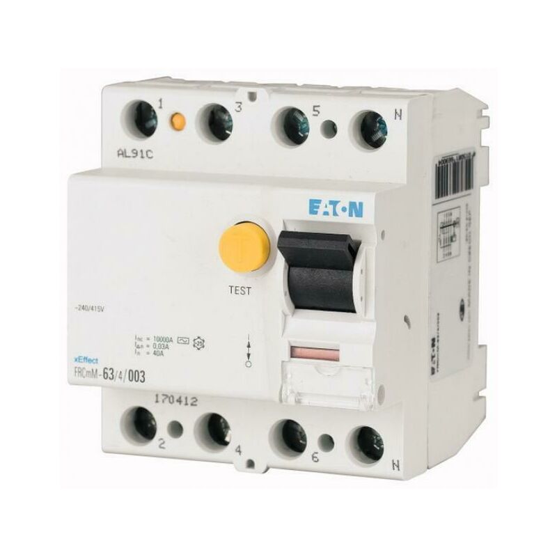 foto del prodotto frcmm 63 4 05 differenziale puro 4p 63a 05 serie frcmm interruttore differenziale modulare 170427 eaton
