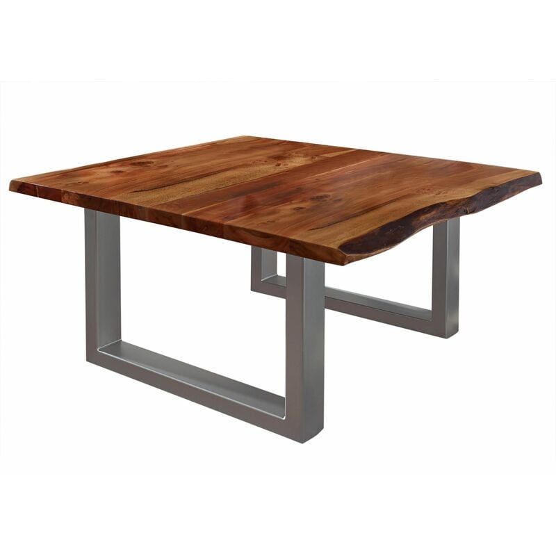 foto del prodotto freeform 2 tavolino da salotto in legno di acacia laccato noce 90x90x45