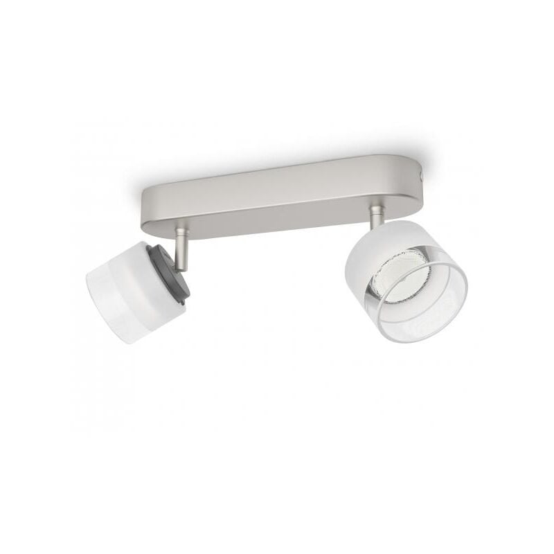 foto del prodotto fremont barra 2 faretti acciaio spazzolato led 2 x 4w philips