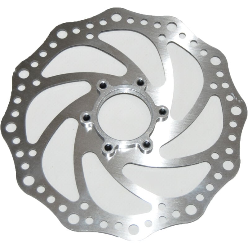 foto del prodotto freno a disco bici idraulico meccanico rotoro a 6 fori diametro 160mm acciaio