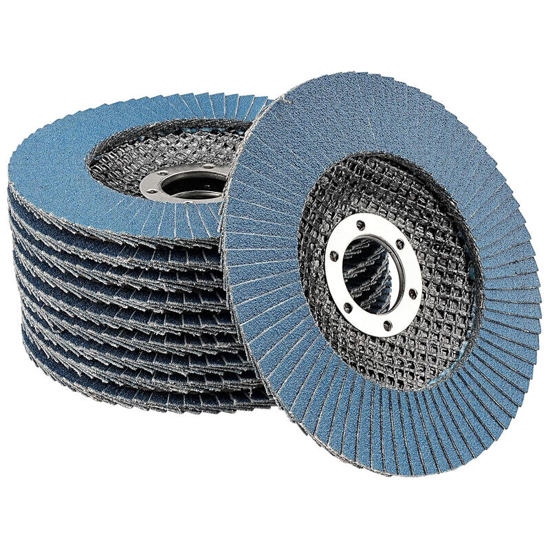 foto del prodotto freosen 10 dischi lamellari 115 mm x 22,2 mm grana 80 dischi lamellari per rimuovere sbavature, ruggine, lucidatura, finitura