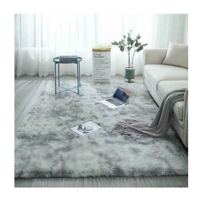 foto del prodotto freosen tappeto per salotto shaggy 120 x 160 cm grigio peluche morbido fibra di polipropilene tappeto antiscivolo