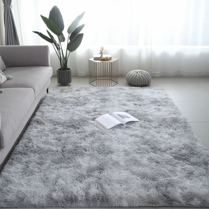 foto del prodotto freosen tappeto per salotto shaggy 160 x 230 cm grigio peluche morbido fibra di polipropilene tappeto antiscivolo