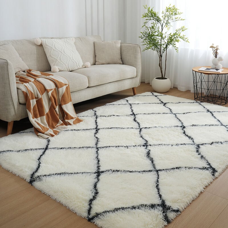 foto del prodotto freosen tappeto shaggy per soggiorno 160 x 230 cm tappeto a pelo lungo per comodino tappeto morbido e soffice per soggiorno camera da letto divano