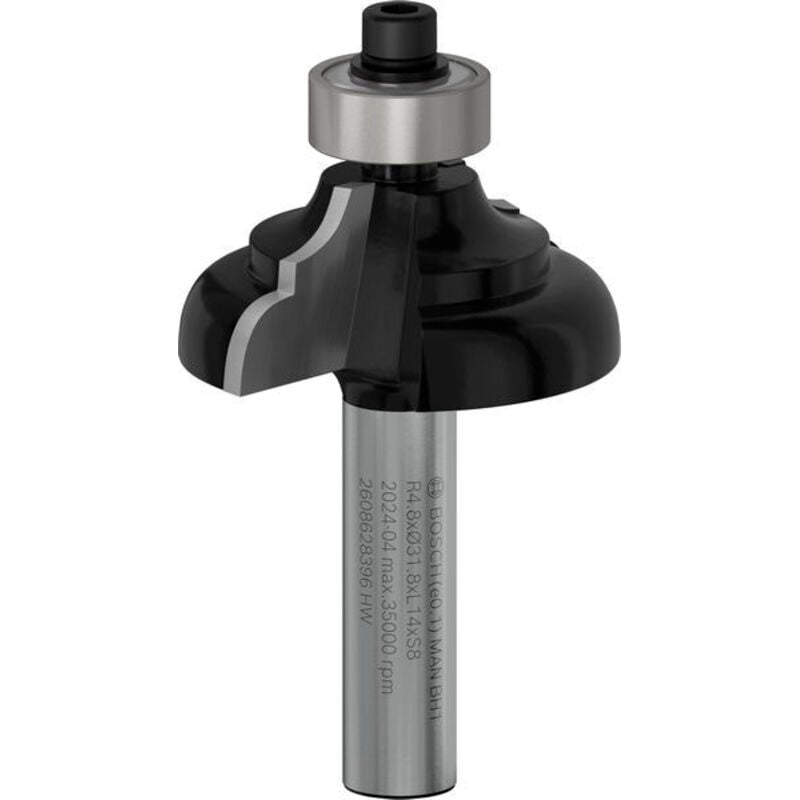 foto del prodotto fresa a forma di bordo c, 8 mm, r1 4,8 mm, b 9,5 mm, l 14 mm, g 57 mm