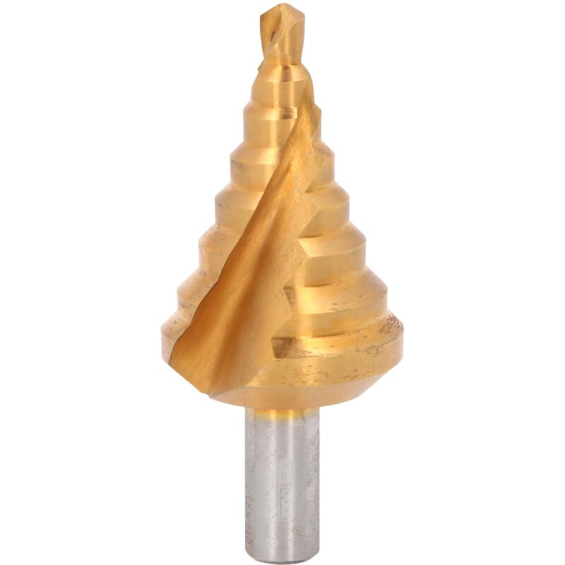 foto del prodotto fresa a gradini in hss tin, 6 32mm, 8 livelli