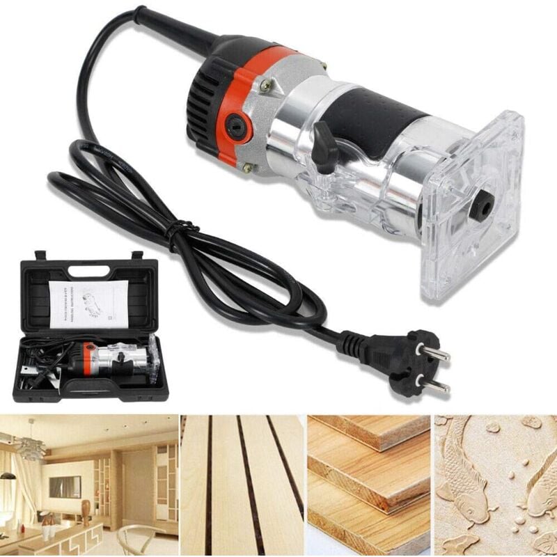 foto del prodotto fresa a mano elettrica, 1 4, laminata per legno, fresa per legno, fresa per legno, 800 w, 30000r m trim router joiner