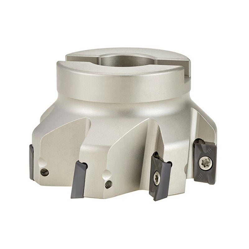 foto del prodotto fresa a spallamento fervi f302 100 a inserto apkt1604 con attacco a manicotto