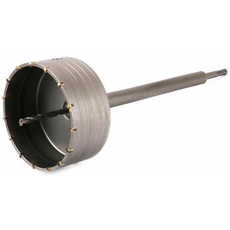 foto del prodotto fresa a tazza 125 mm carotatrice muro asta sds plus 50 cm prolunga da trapano