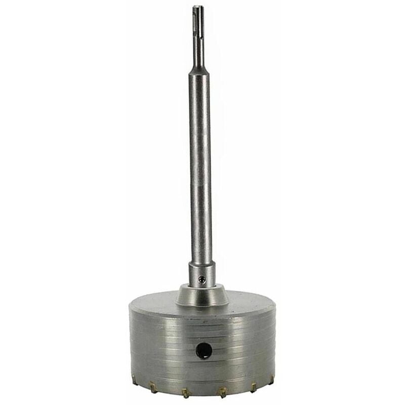 foto del prodotto fresa a tazza 130 mm carotatrice muro asta sds plus 50 cm prolunga da trapano