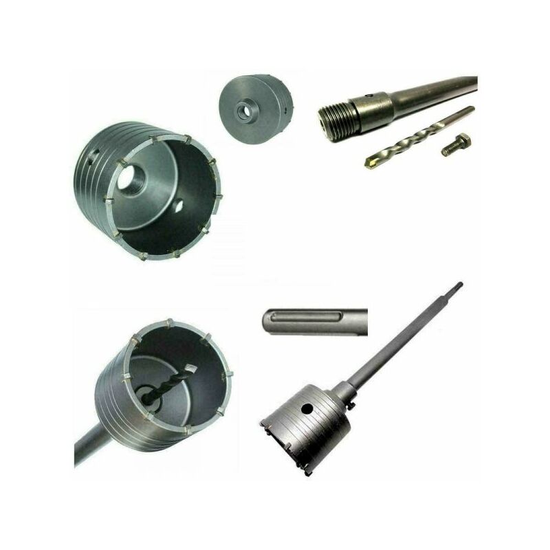 foto del prodotto fresa a tazza 130mm carotatrice con asta sds max 60cm calcestruzzo cemento
