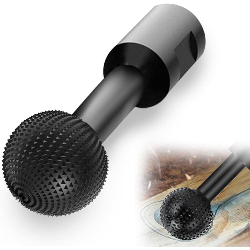 foto del prodotto fresa a testa sferica rotante per intaglio del legno, punta per trapano per lucidatura, fresa a testa sferica, testa di rettifica a sfera per