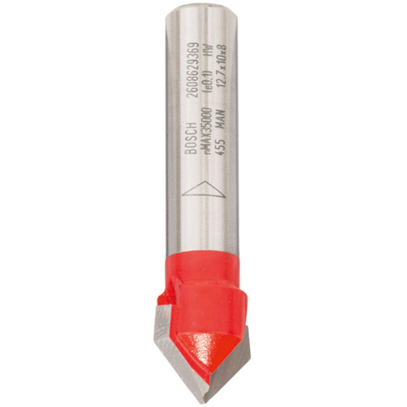 foto del prodotto fresa a v expert per legno, 8 mm, d 12,7 mm, l 10 mm, g 44,5 mm, 90 