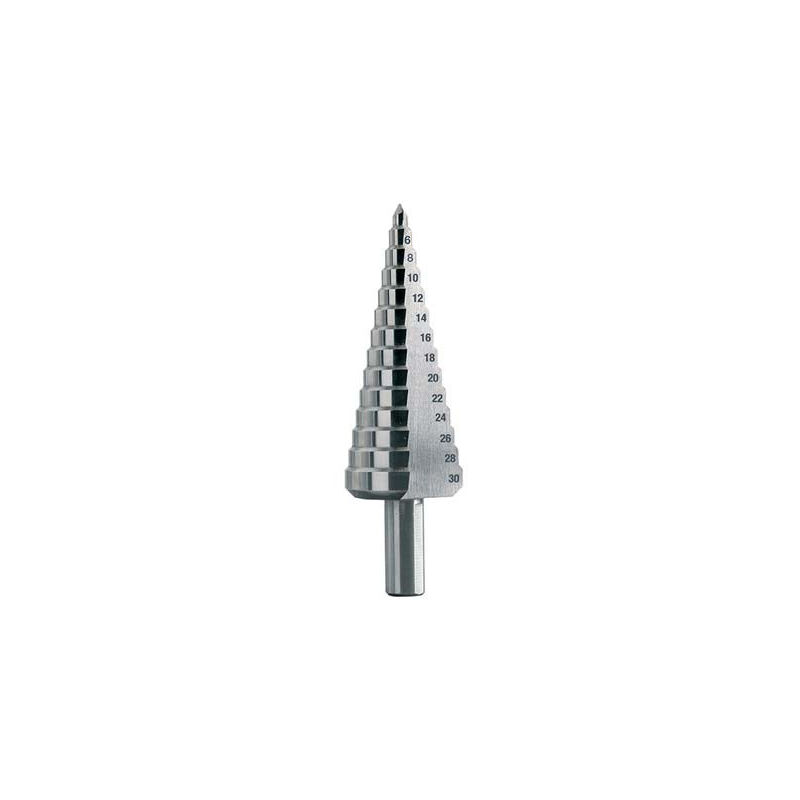 foto del prodotto fresa conica graduata hss g mm.4 12 gambo mm.6x70 9 gradini