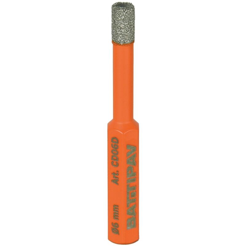 foto del prodotto fresa foretto diamantata 6 mm gres marmo granito per trapano battipav cd06d