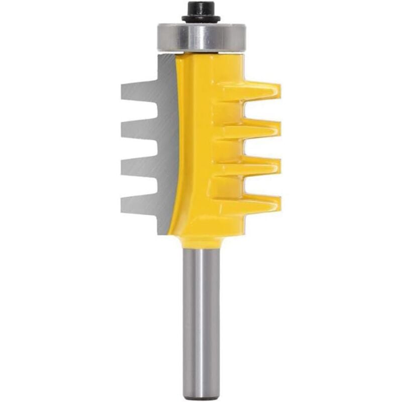 foto del prodotto fresa per incastri a linguetta e scanalatura con gambo da 8 mm, reversibile, per giunti a dita, con colla, per fresatura del legno, lama fai da te 