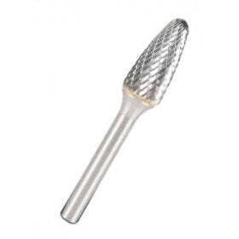 foto del prodotto fresa per metalli klingspor hf 100 f fi 9,6x19mm gambo 6mm tipo rbf, iperbolica semi tonda