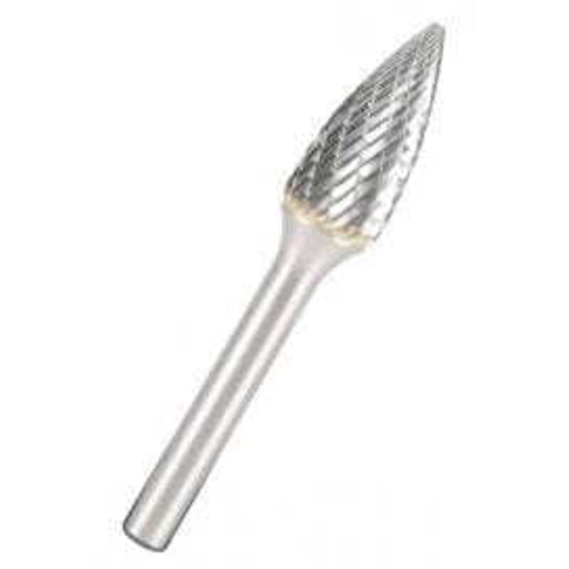foto del prodotto fresa per metalli klingspor hf 100 g fi 12,7x25mm gambo 6mm tipo spg, punta iperbolica