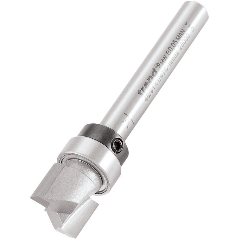 foto del prodotto fresatore per profilatura guidato professionale, diametro 12,7 mm x taglio 9,5 mm, gambo da 6,35 mm, cuscinetti, punta in carburo di tungsteno,
