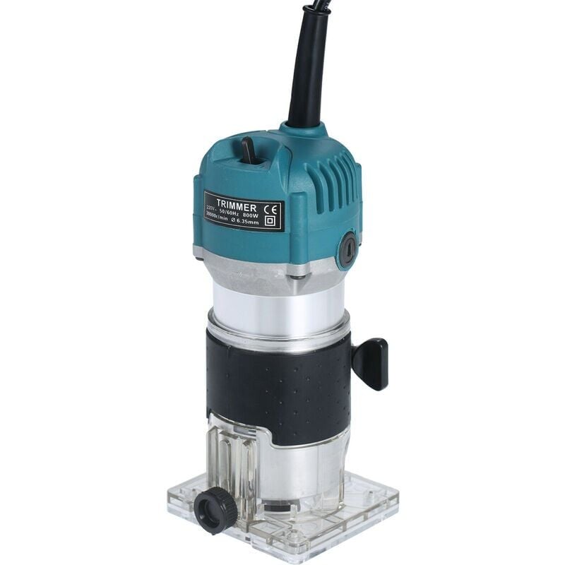foto del prodotto fresatrice per rifiniture 220v 800w 30000r min con guida per bordi di base trasparente fresatrice elettrica per laminato in legno fresatrice palmare