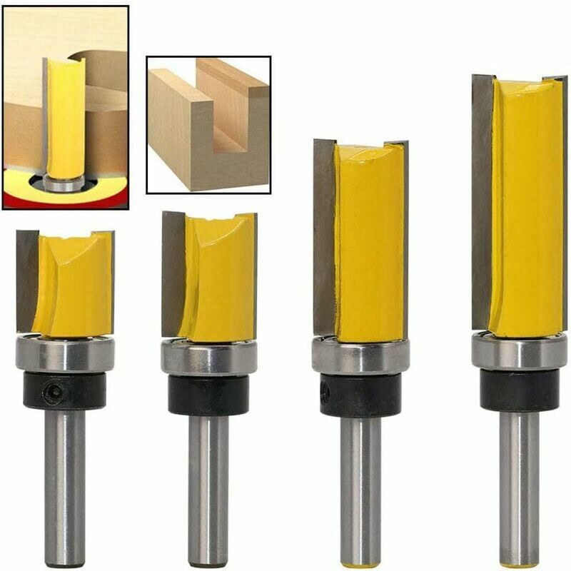 foto del prodotto frese per copiare, taglierina a filo dritto, gambo da 8 mm, diametro 19,05 mm, utensili per fresatura per la lavorazione del legno