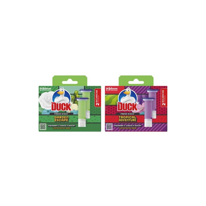 foto del prodotto fresh ricarica dischi da wc 2x6pz fragranza garden e tropical assortita duck