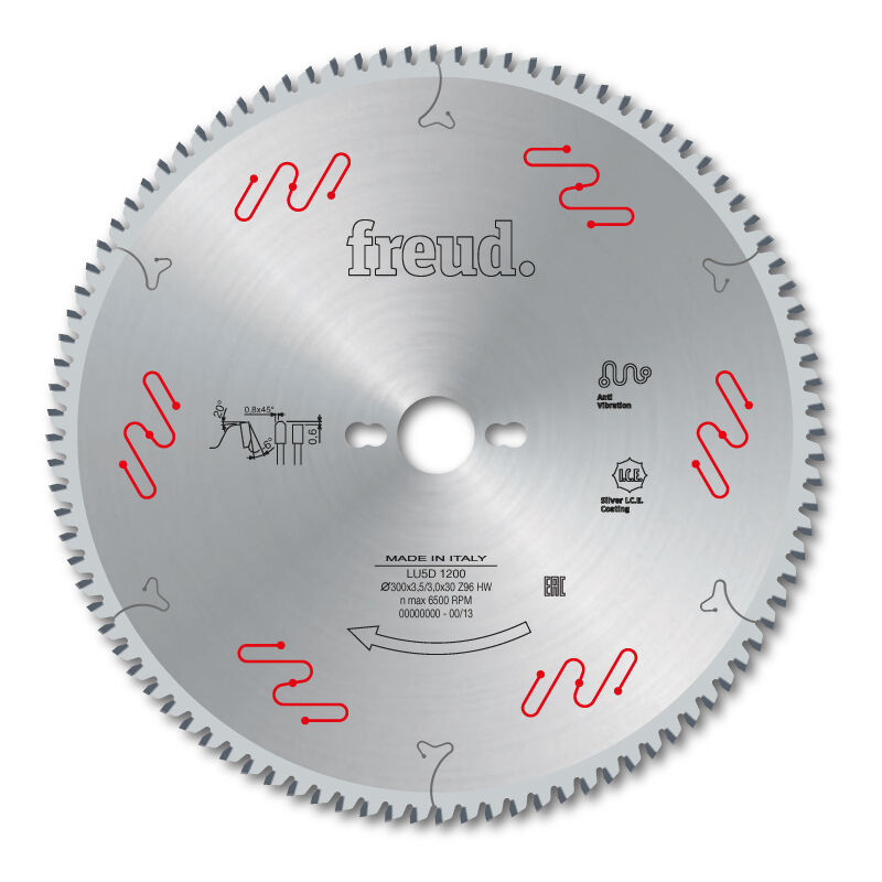 foto del prodotto freud lama per metalli non ferrosi pvc alluminio 300 3,5 3 al30 z96 tp f03fs05301 lu5d 1200