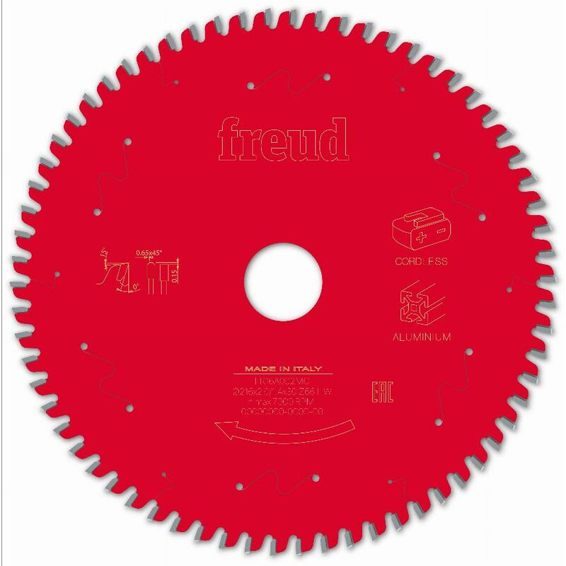 foto del prodotto freud lama per sega circolare portatile a batteria 216 2 1,4 al30 z66 tp 0 f03fs10089 fr16a002mc