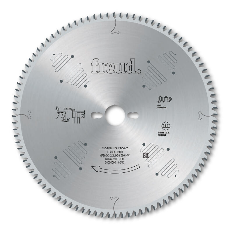 foto del prodotto freud lama trapezoidale piatta per pannelli bifacciali 300 3,2 2,2 al30 z72 tp f03fs07574 lg3d 2100