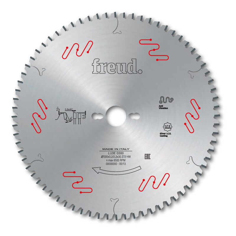 foto del prodotto freud lama trapezoidale piatta per pannelli rivestiti su entrambi i lati 220 3,2 2,2 al30 z56 tp f03fs05109 lu3e 0100