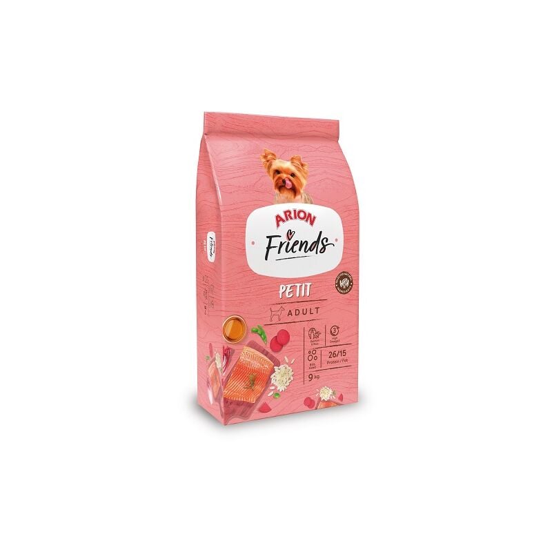 foto del prodotto friends petit cibo per i piccoli cani di razza con salmone, 9 kg arion