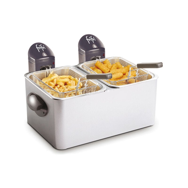 foto del prodotto frifri doppia friggitrice 2x4,5l 2x3200w inox fi.1998