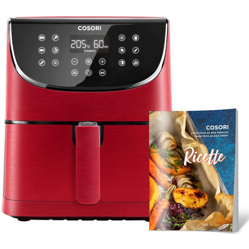 foto del prodotto friggitrice ad aria 5,5 litri, air fryer, 1700w, 13 funzioni, 85 meno olio, 75 205 c, fino al 50 pi veloce del forno, 100 ricette italiane,