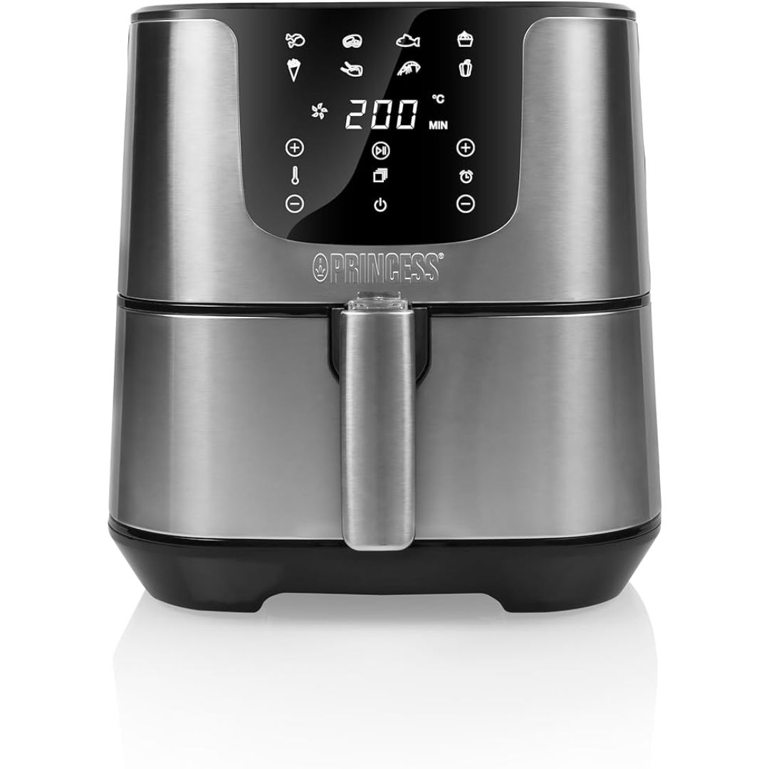 foto del prodotto friggitrice ad aria calda 5.5 lt princess xxl deluxe 1700w 182060 acciaio nero silver