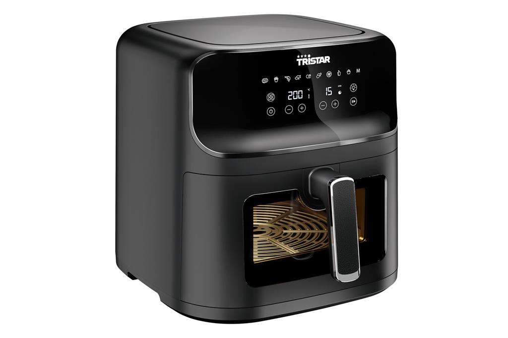 foto del prodotto friggitrice ad aria calda con finiestra dispezione 7,5 lt 1700w tristar fr 9039 nero