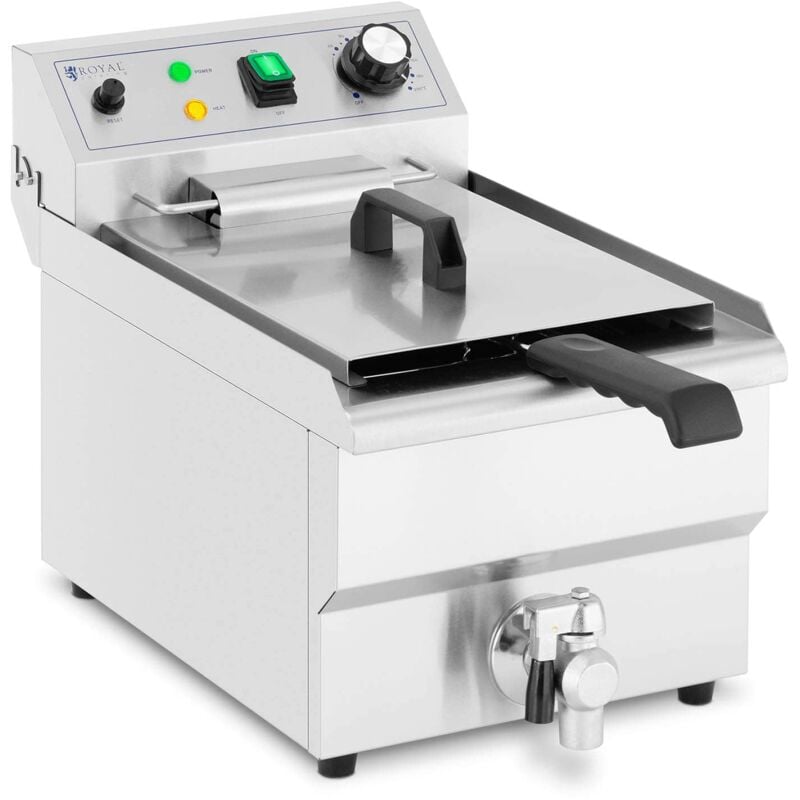 foto del prodotto friggitrice elettrica 9 litri 3.000 watt valvola di scarico professionale zona fredda acciaio inox 140003988