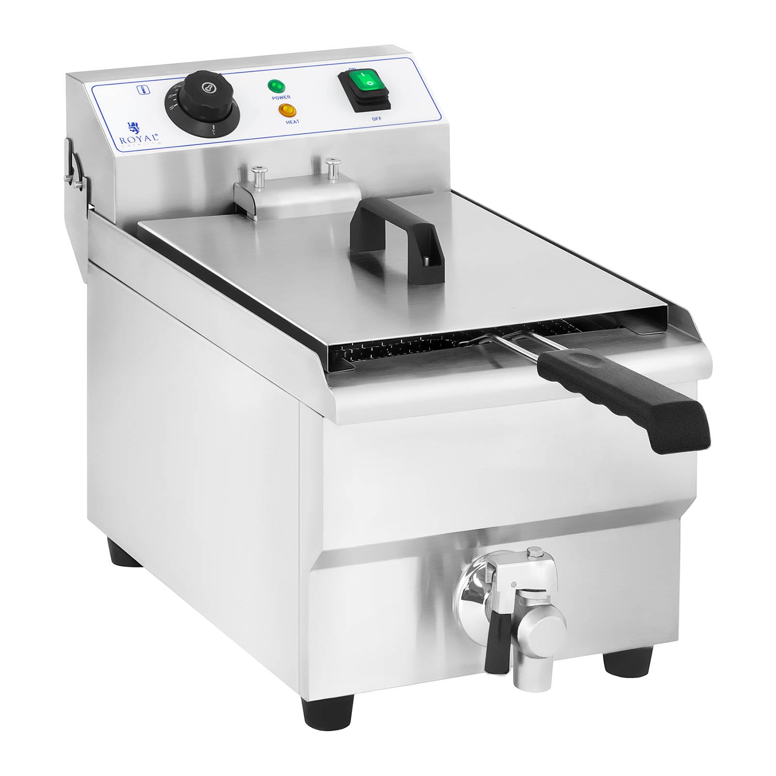 foto del prodotto friggitrice elettrica professionale da ristorante 10 litri con rubinetto di scarico 14_0001780