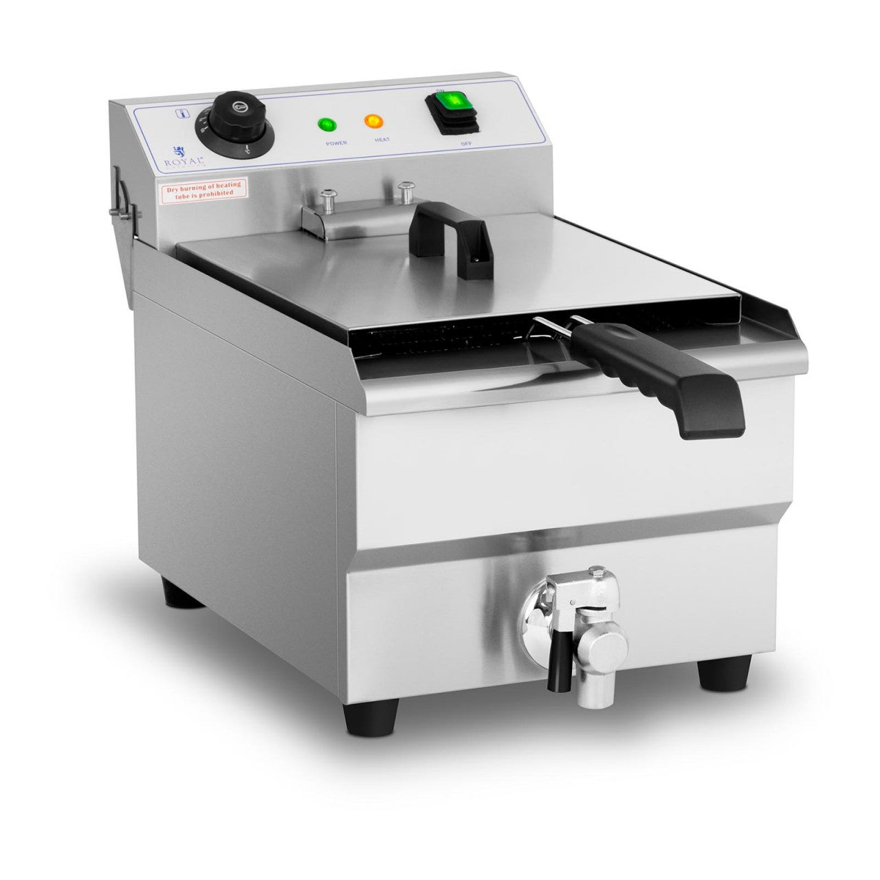 foto del prodotto friggitrice elettrica professionale da ristorante 13 litri 3.200 watt valvola di scarico zona fredda 14_0001781