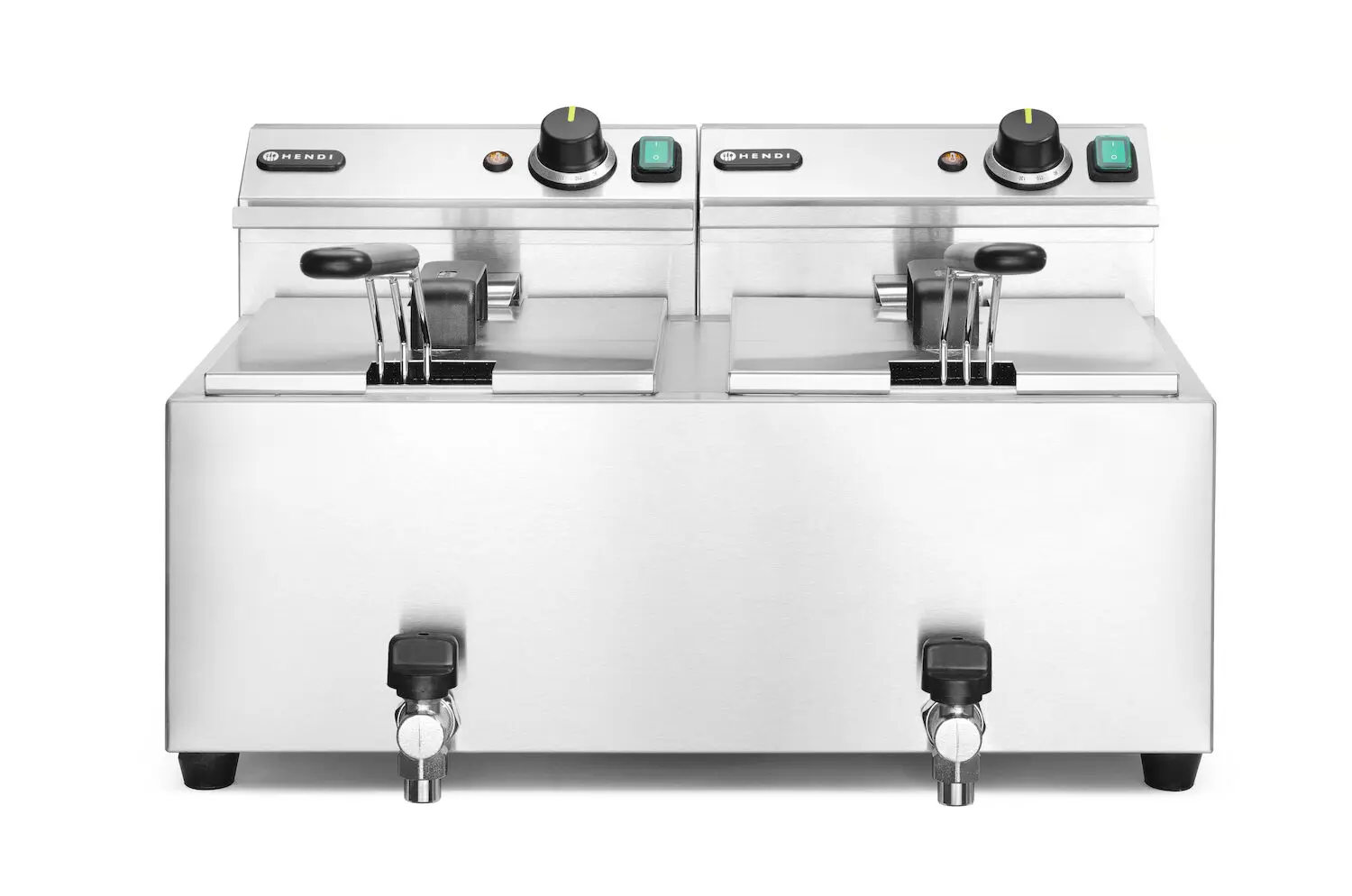foto del prodotto friggitrice profi line con rubinetti di scarico 2 x 8 l, hendi, profi line, 16l