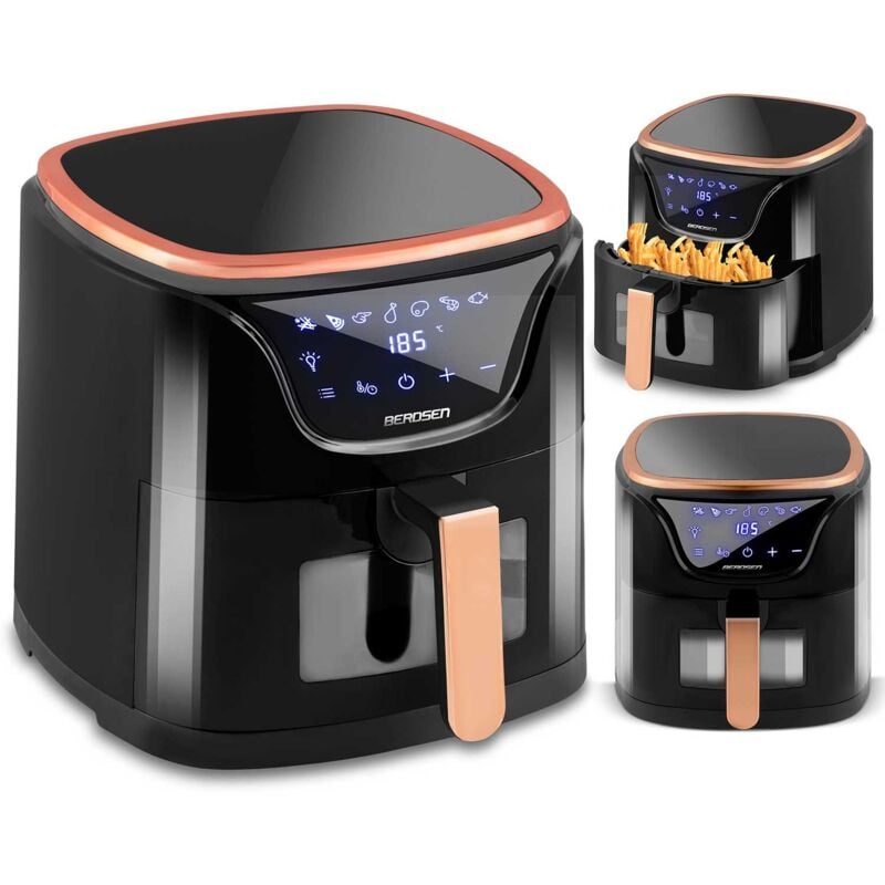 foto del prodotto friggitrice senza grassi bd 652, nera e oro